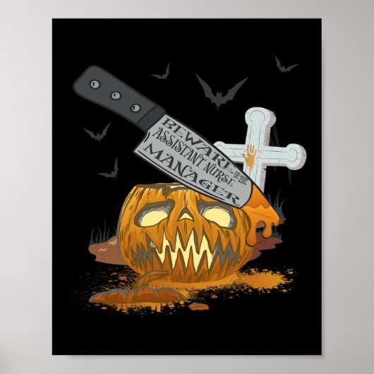 イスタントナースマネージャー面白いハロウィーンパーティー ポスター (正面)