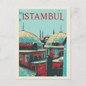 イスタンブルハギアソフィアイラストレーションターキーハガキ ポストカード (正面)