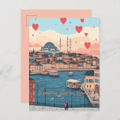 イスタンブールで私の愛を見つけたTurkiye Valentine's Day ポストカード (正面/裏面)