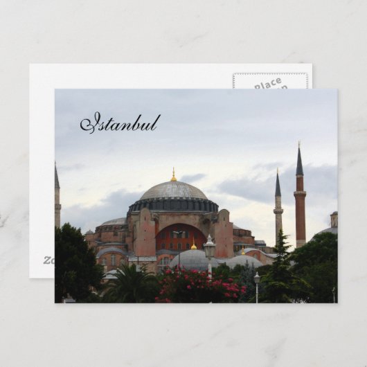 イスタンブールのアヤソフヤ美術館 ポストカード (正面/裏面)
