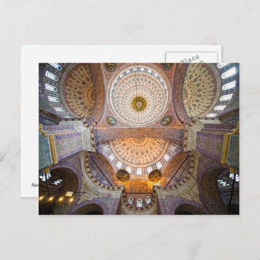 イスタンブールのニューモスクインテリア ポストカード (正面/裏面)