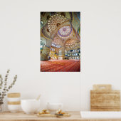 イスタンブールのブルーモスクインテリア ポスター (キッチン)