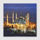 イスタンブールのブルーモスク夜景トルコ (正面)