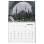 イスタンブールのブルーモスク夜景トルコ カレンダー (1月 2027)