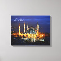 イスタンブールのブルーモスク夜景トルコ