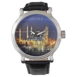 イスタンブールのブルーモスク夜景トルコ 腕時計