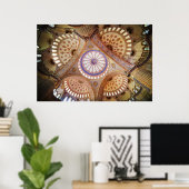 イスタンブールのブルーモスク天井 ポスター (ホームオフィス)