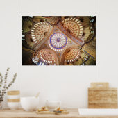 イスタンブールのブルーモスク天井 ポスター (キッチン)