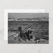 イスタンブールのボスポラスの漁師 ポストカード (正面/裏面)