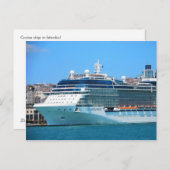 イスタンブールのポストカードでのクルーズ船 ポストカード (正面/裏面)