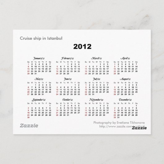 イスタンブールのポストカードでのクルーズ船 ポストカード (裏面)