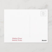 イスタンブールの乙女の塔 ポストカード (裏面)