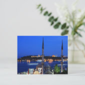 イスタンブールの人気スポットの夜景 ポストカード (スタンド正面)