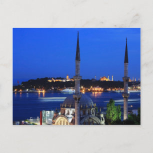 イスタンブールの人気スポットの夜景 ポストカード
