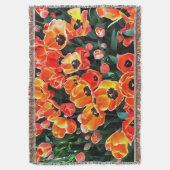 イスタンブールの明るい赤のチューリップ スローブランケット (正面縦)