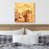 イスタンブールの歴史絵画的なArでヨーグルト配信 キャンバスプリント (インサイチュ (寝室))