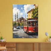 イスタンブールの水彩画 キャンバスプリント (インサイチュ (リビング))