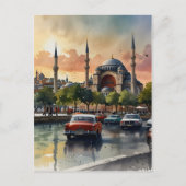イスタンブールの水彩画 ポストカード (正面)