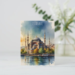 イスタンブールの水彩画 ポストカード
