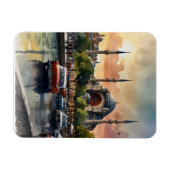 イスタンブールの水彩画 マグネット (横)