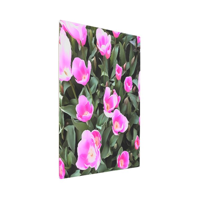 イスタンブールの繊細なピンクのチューリップ メタルプリント (3/4)