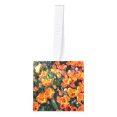 イスタンブールの赤いチューリップ キューブオーナメント (正面)