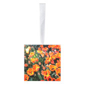 イスタンブールの赤いチューリップ キューブオーナメント (右)