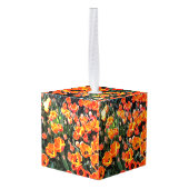 イスタンブールの赤いチューリップ キューブオーナメント (裏面アングル)