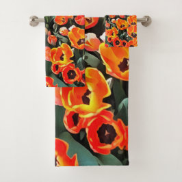 イスタンブールの赤いチューリップ バスタオルセット