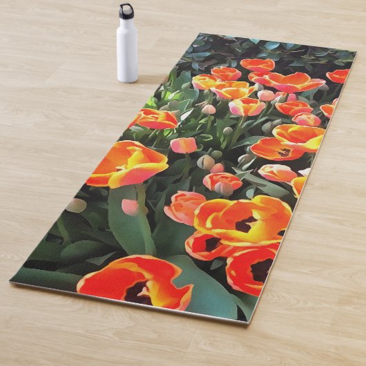 イスタンブールの赤いチューリップ ヨガマット (インサイチュ)