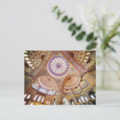 イスタンブールの青いモスク内部 ポストカード (スタンド正面)