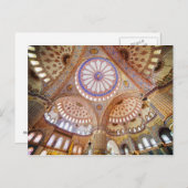 イスタンブールの青いモスク内部 ポストカード (正面/裏面)