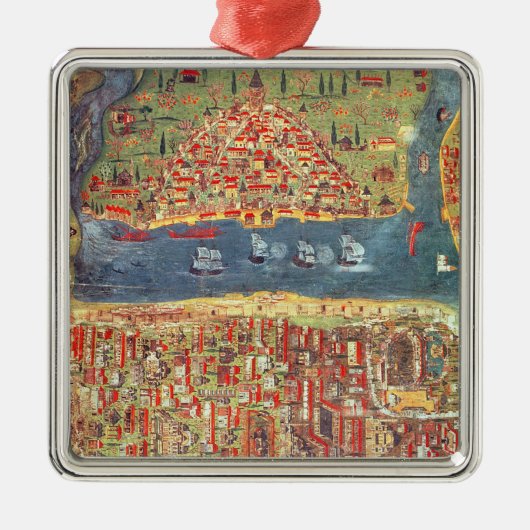 イスタンブールのIUK T.5964の眺め メタルオーナメント (正面)