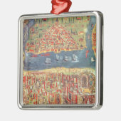 イスタンブールのIUK T.5964の眺め メタルオーナメント (左)