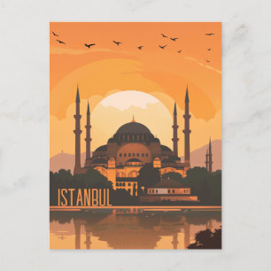 イスタンブールへの旅行 ポストカード
