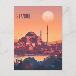 イスタンブールへの旅行 ポストカード