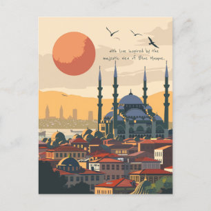 イスタンブールへの旅行 ポストカード