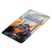 イスタンブールアヤソフィアモスクヴィンテージ旅行ポスター マグネット (左側)