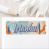 イスタンブールアヤソフィアモスクヴィンテージ旅行ポスター ラベル (インサイチュ)