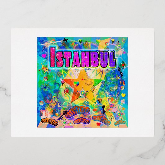 イスタンブールエポックアワーポストカード 箔シーズンポストカード (正面)