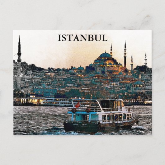 イスタンブールエレガントターキーハギアソフィア建築 ポストカード (正面)