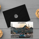 イスタンブールエレガントターキーハギアソフィア建築 ポストカード<br><div class="desc">美しいイスタンブールトルコのアートワークは、有名なハジア・ソフィアの建物とパノラマの景色とトルコの街の素晴らしい建築を素晴らし示している。素晴らしお土産アイディア。</div>