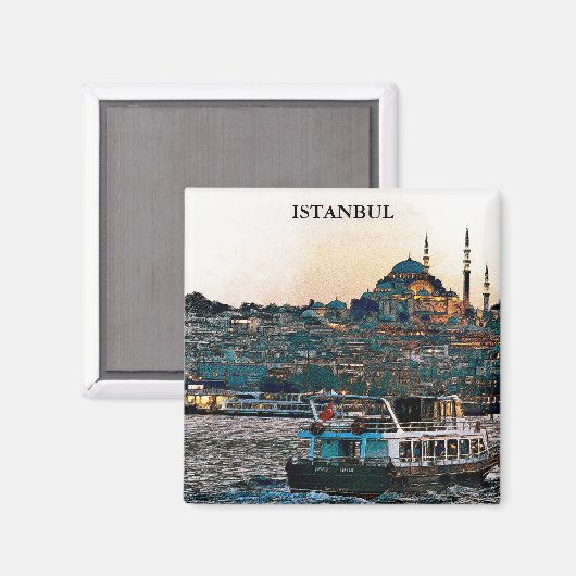 イスタンブールエレガントターキーハギアソフィア建築 マグネット (正面/裏面)