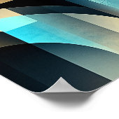 イスタンブールキュービスト調和 – 幾何学的な街並みアート ポスター (角)