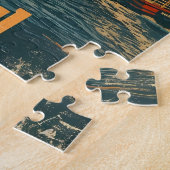 イスタンブールサンセット：ヴィンテージポストカード ジグソーパズル (側面)