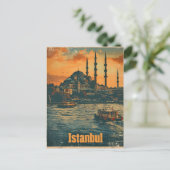 イスタンブールサンセット：ヴィンテージポストカード ポストカード (スタンド正面)