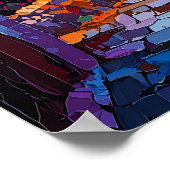 イスタンブールシティスカイラインのポスター – 鮮やかトルコ美術 ポスター (角)