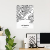 イスタンブールシティマップ ポスター (ホームオフィス)