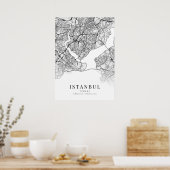 イスタンブールシティマップ ポスター (キッチン)