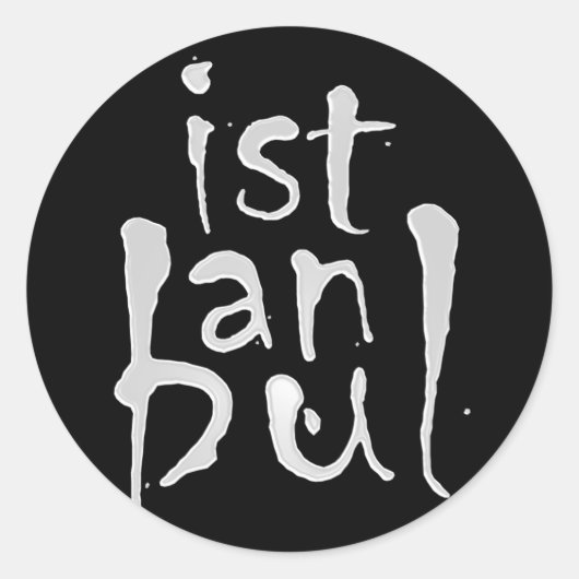 イスタンブールステッカー ラウンドシール (正面)